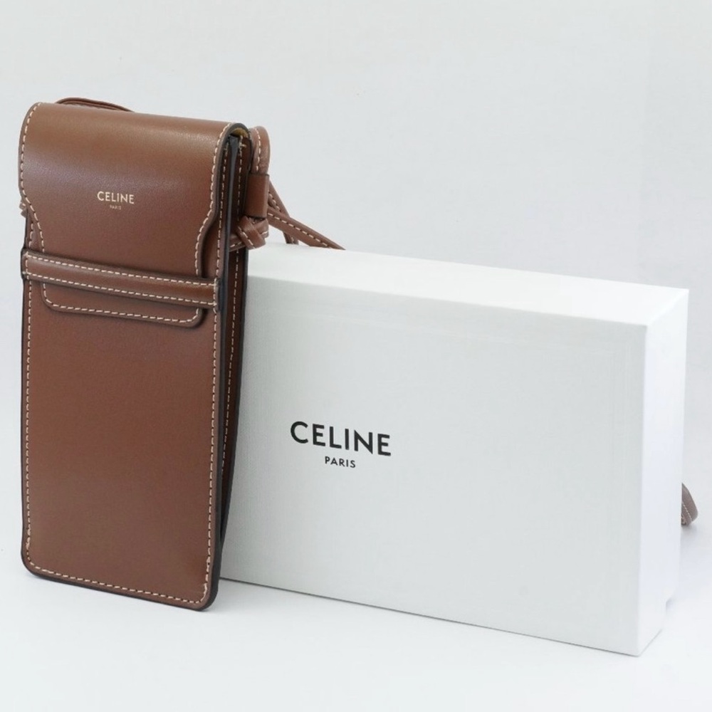 Celine Brown Leather Belt Bag Luxurious Design